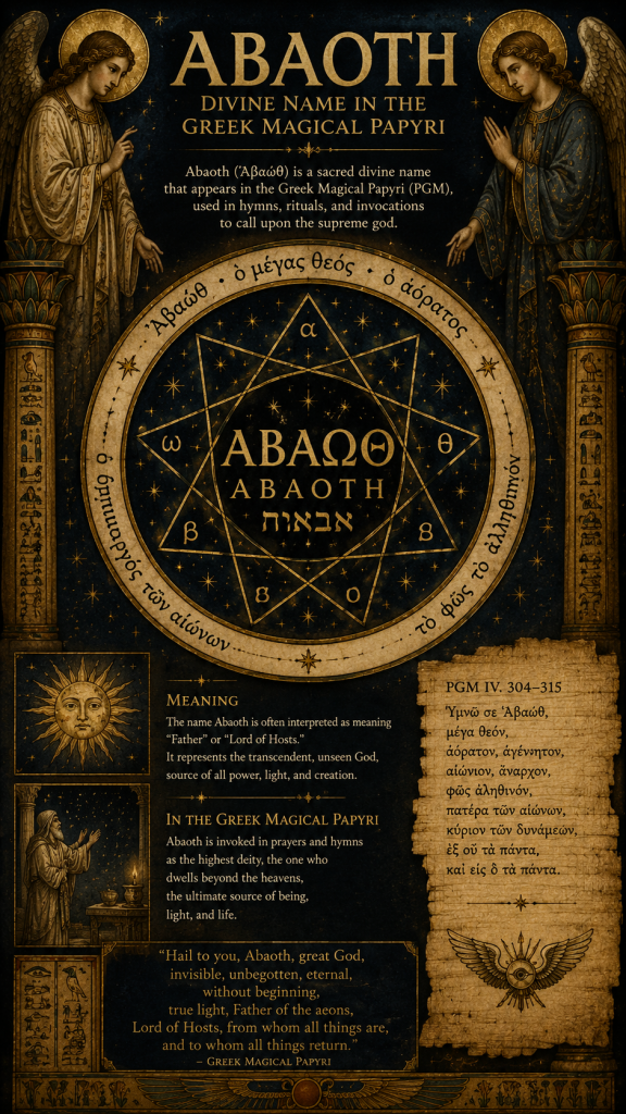 Abaoth: Divine Name in the Greek Magical Papyri