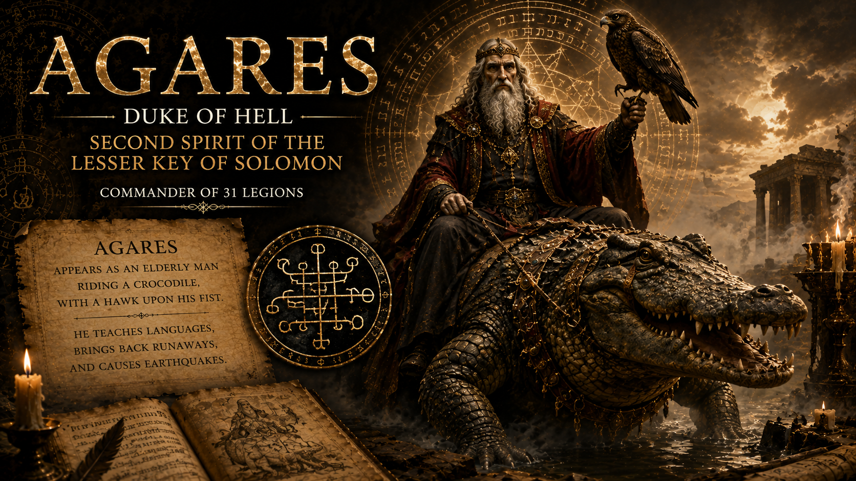 Agares Demon: Seal, Powers & Lesser Key of Solomon